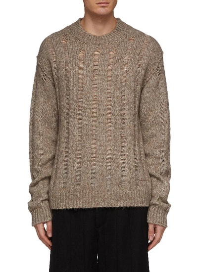 Uma Wang Distressed Sweater ModeSens
