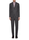 ISAIA 'Cortina' windowpane check wool-cashmere flannel suit