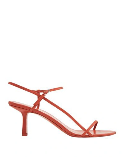 The Row Sandals In Brick Red