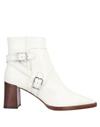TOD'S TOD'S WOMAN ANKLE BOOTS IVORY SIZE 5 SOFT LEATHER,11743229HI 11