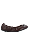 Tod's Ballet Flats In Dark Brown