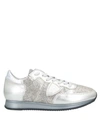 PHILIPPE MODEL PHILIPPE MODEL WOMAN SNEAKERS PLATINUM SIZE 8 SOFT LEATHER, TEXTILE FIBERS,11746763SL 5