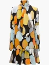 JW ANDERSON ABSTRACT SPOT PRINTED MINI PLEATED DRESS,DR14319D61490014120132