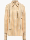 JW ANDERSON SCARF COLLAR GINGHAM SHIRT,TP11119D62317514120178