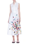 AKRIS PUNTO PIXEL PRINT SLEEVELESS MIDI SHIRTDRESS,541200098132