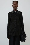 ACNE STUDIOS Lurex-knit shirt Black