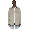 FEAR OF GOD FEAR OF GOD GREY SUEDE SHIRT JACKET