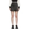 Off-white Contrasting Pleated Skirt In Black