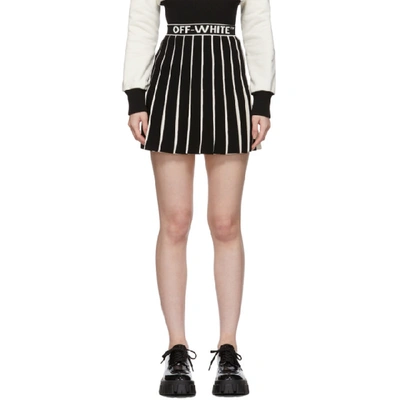 Off-white Pleated Miniskirt In Black