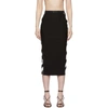 Off-white Diagonal Stripe Athletic Midi Skirt In Black/white