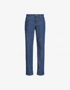 MOSCHINO DENIM TROUSERS WITH DOUBLE QUESTION MARK