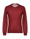 Grey Daniele Alessandrini Sweaters In Maroon