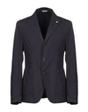 Manuel Ritz Suit Jackets In Dark Blue
