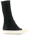 RICK OWENS SLOUCH STYLE SNEAKER BOOTS