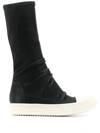 Rick Owens Black Sock High-top Sneakers