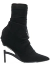 BEN TAVERNITI UNRAVEL PROJECT TULLE LAYERED ANKLE BOOTS