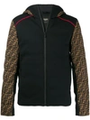 Fendi Ff-sleeve Padded Jacket In Black