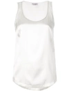 Brunello Cucinelli Silk Tank Top In White