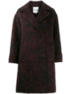 KENZO ANIMAL PRINT DOUBLE-BREASTED COAT