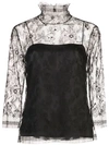 ADAM LIPPES LACE HIGH NECK TOP