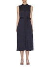 Equipment Clevete Sleeveless Polka Dot Tie Waist A-line Shirtdress