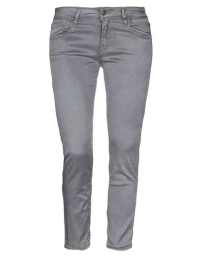 Cycle Woman Cropped Pants Grey Size 31 Lyocell, Cotton, Elastane