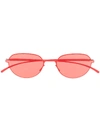 Mykita X Maison Margiela Round Frame Sunglasses In Rot