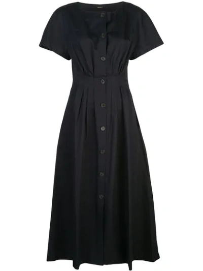 Adam Lippes Dolman Sleeve A-line Cotton Dress In Black