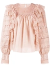 ULLA JOHNSON LILY BRODERIE ANGLAISE BLOUSE