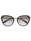 Cartier Panthère De  Sunglasses In Black