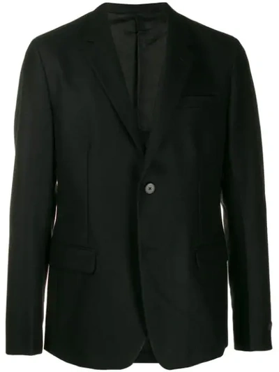 Prada Single-breasted Wool Blazer In Black