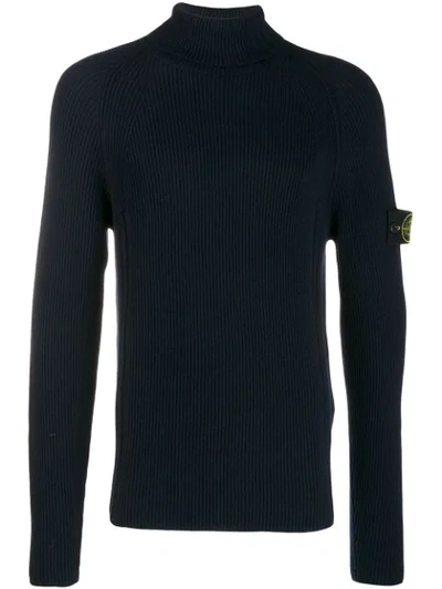 Stone Island Roll-neck Sweater - 蓝色 In V0020 Navy