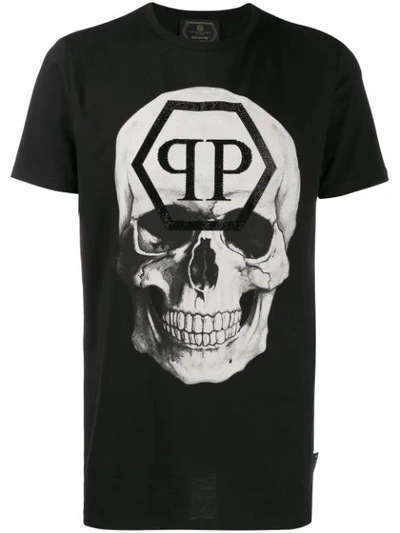 Philipp Plein Skull Print T-shirt In Black