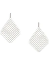 Saskia Diez Silver-plated Mesh Chain Drop Earrings In Silver