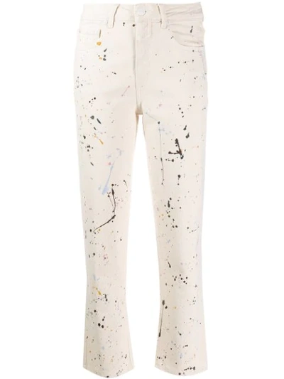 Closed Paint Splatter Straight Cropped Jeans - 大地色 In Neutrals