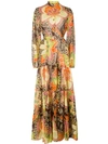 GUCCI GUCCI FLORAL PRINT MAXI DRESS - 多色