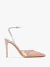 ALEXANDRE VAUTHIER ALEXANDRE VAUTHIER ROSE GOLD TONE CARINE 100 LEATHER PUMPS,CARINEPUMP13843106