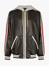 GUCCI HOODED LEATHER JACKET,571915XNAFS14020234