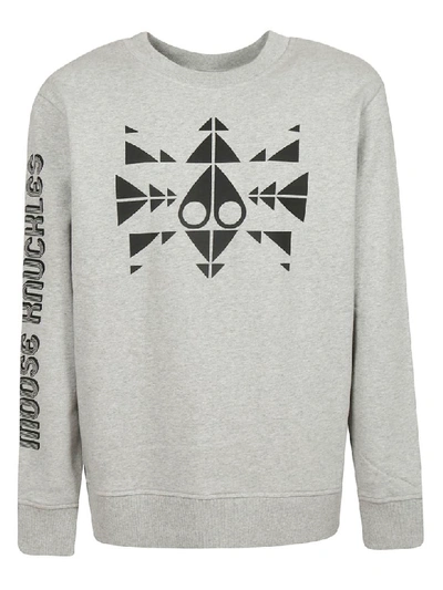 Moose Knuckles Trippy Logo Sweatshirt In Grey