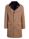 Brunello Cucinelli Reversible Wool & Cashmere Coat In Camel