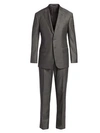 GIORGIO ARMANI MEN'S TEXTURED SINGLE-BREASTED WOOL SUIT,0400010936953