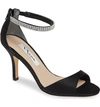 Nina Volanda Womens Satin Embellished Dress Sandals In Black