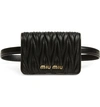 MIU MIU MINI MATELASSE LEATHER BELT BAG,5CC391 N88 01