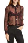 EQUIPMENT DADDY LEOPARD PRINT SILK CHIFFON SHIRT,19-2-005217-E002