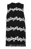 ANDREW GN CONTRAST LACE EMBROIDERED MINI DRESS,766279