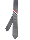 Thom Browne Seersucker Striped Tie In Multi-colored