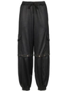 GUCCI GUCCI HIGH-WAISTED DETACHABLE TRACK PANTS - 黑色