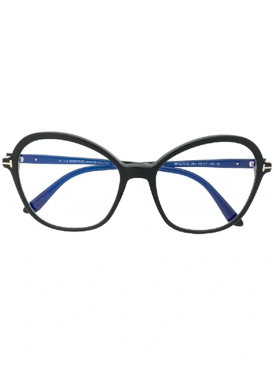 Tom Ford Oversized Square Glasses In Black