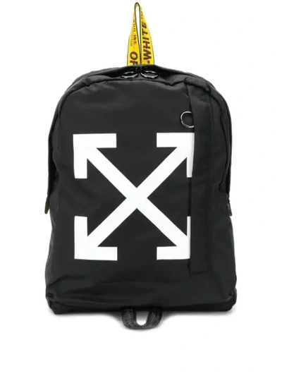Off-white Easy Arrow-print Shell Backpack In Black White