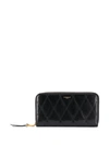 GIVENCHY GIVENCHY QUILTED ZIP-AROUND WALLET - 黑色